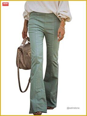 High Waisted Flare Jeans Stretchy Bell Bottom Bootcut Denim Pants Fitted